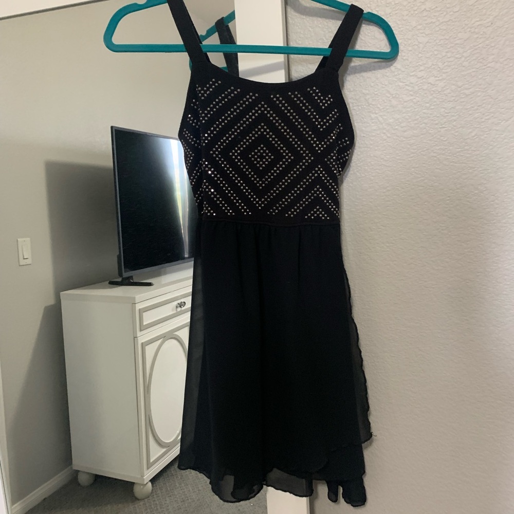 Jessica Simpson Black Rhinestone Dress